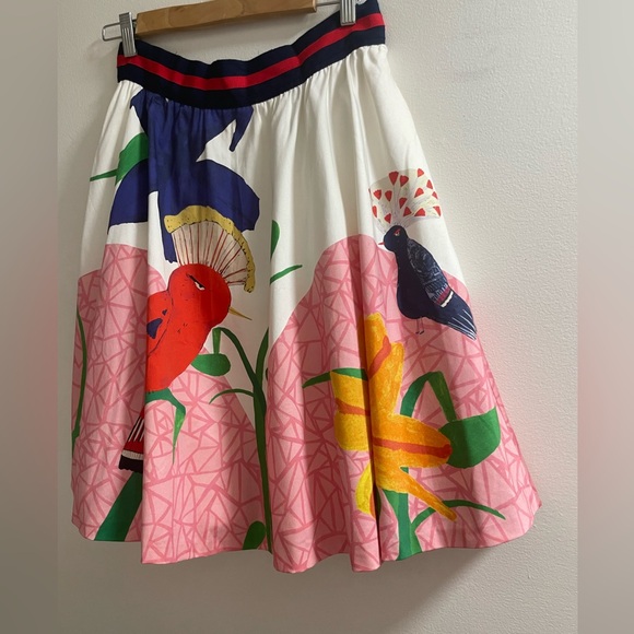 NWT Alice and Olivia Earla Printed Flared Skirt - Picture 2 of 4